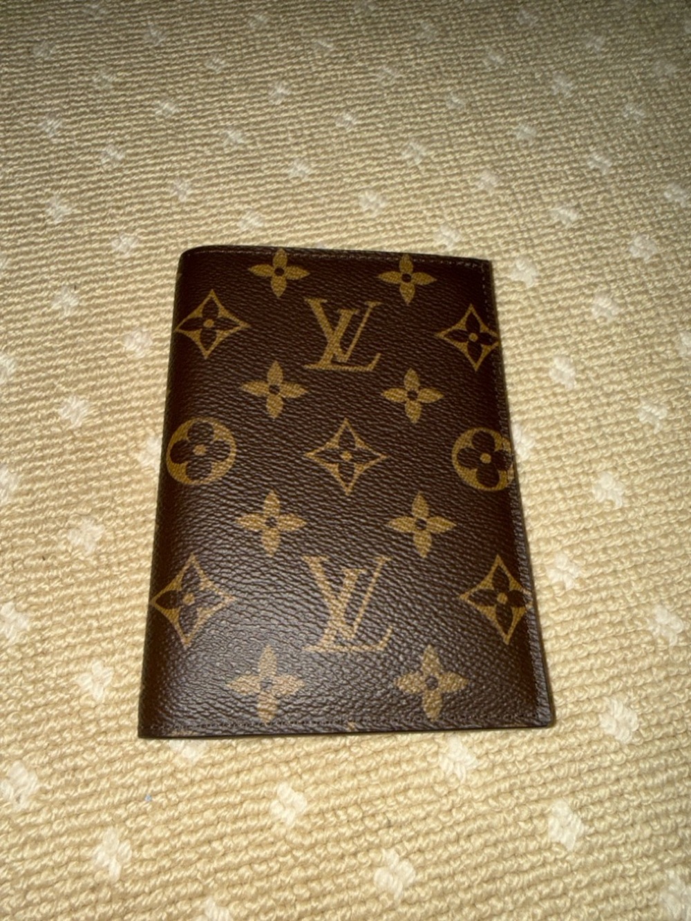 Louis Vuitton Brown and Tan Monogram Passport Cover - Picture 2 of 9